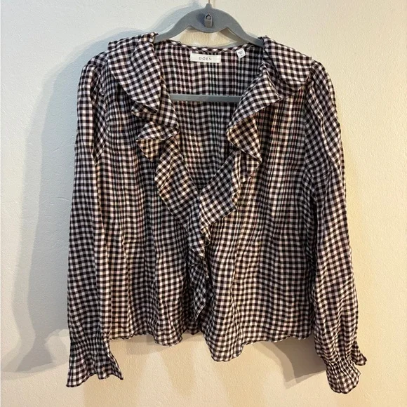 SOLD // Dôen NWOT Hardy Top in Delphine Plaid Size L - Picture 2 of 3